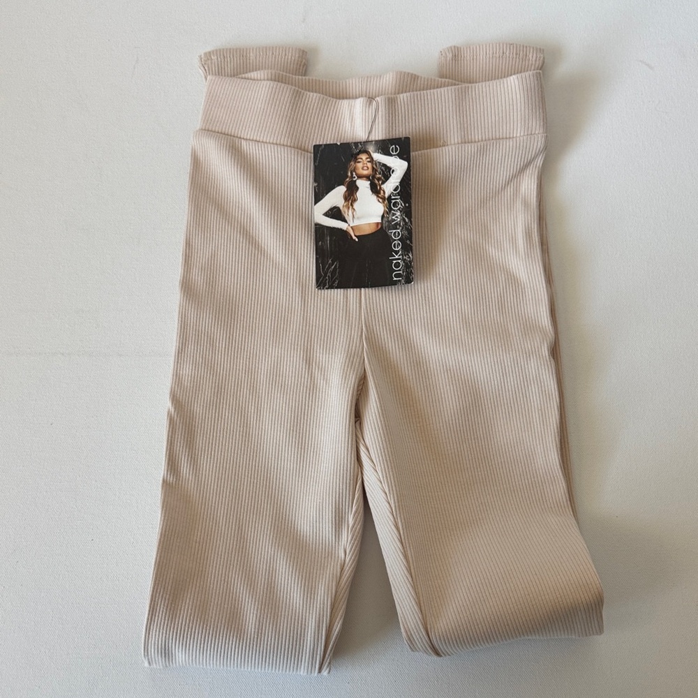 Naked Wardrobe Women's Cream Sculpting Leggings